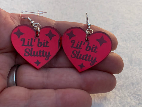 Lil bit Slutty earrings - Inappropriate collection