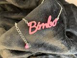 Bimbo slogan necklace