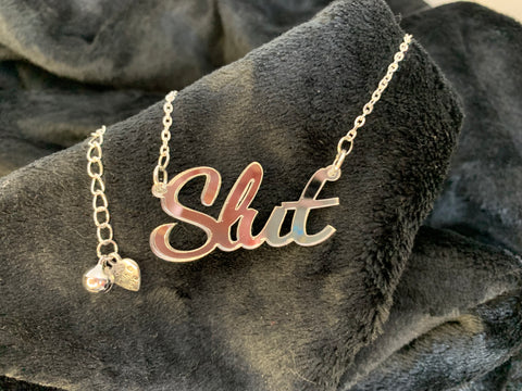 Slut slogan necklace