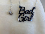Bad Girl slogan necklace