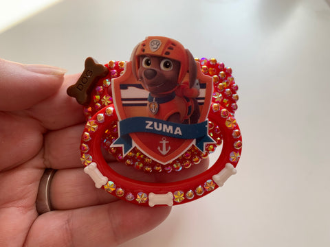 Zuma adult decorated pacifier/binky