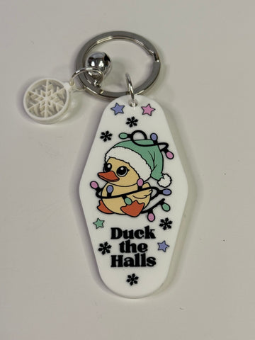 Duck the halls keyring