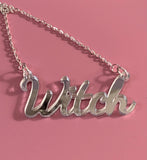 Witch slogan necklace