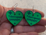 I don’t speak dipshit earrings - Inappropriate collection