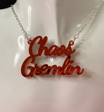 Chaos Gremlin slogan necklace