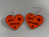 50% sweary / 50% sarcasm earrings - Inappropriate collection