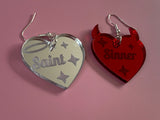 Saint / Sinner earrings - Inappropriate collection