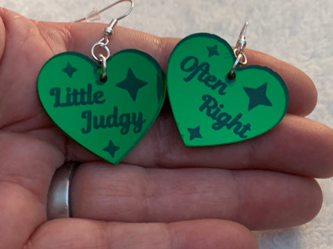 Little judgy / Often right earrings - Inappropriate collection