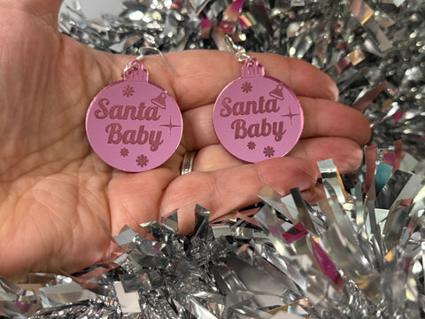 Santa baby earrings - Inappropriate baubles