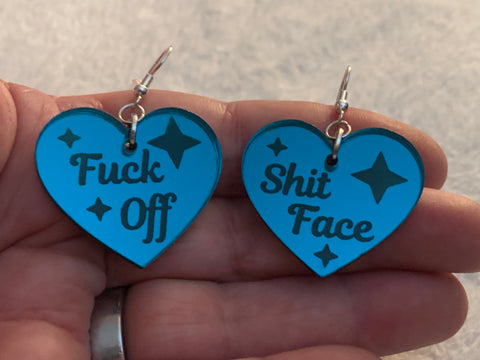 Fuck off / Shit face earrings - Inappropriate collection