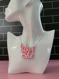 Wax Slut slogan necklace