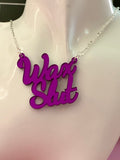 Wax Slut slogan necklace