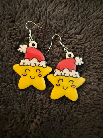 Christmas stars earrings