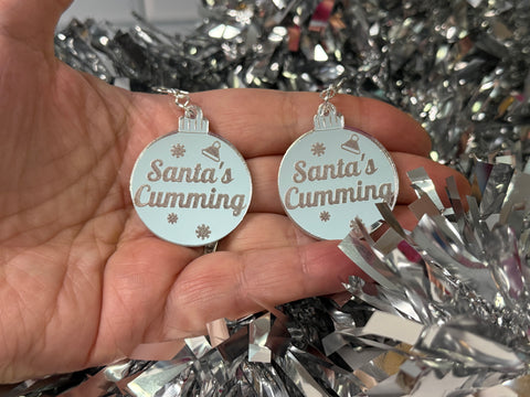 Santa’s cumming earrings - Inappropriate baubles