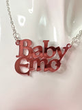 Baby Emo slogan necklace