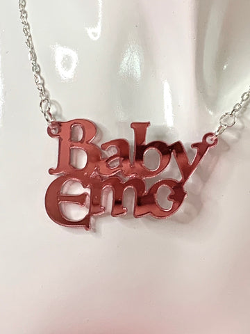 Baby Emo slogan necklace