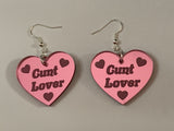 Cunt lover earrings - Inappropriate collection