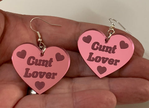 Cunt lover earrings - Inappropriate collection