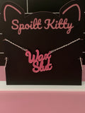 Wax Slut slogan necklace