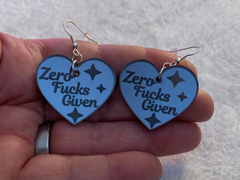 Zero fucks given earrings - Inappropriate collection