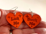 Lick me / Suck me earrings - Inappropriate collection