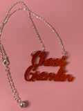 Chaos Gremlin slogan necklace