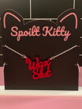 Wax Slut slogan necklace