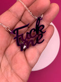 Fuck me slogan necklace