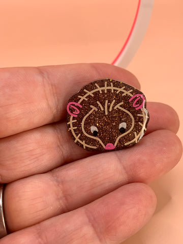Hedgehog pin/brooch