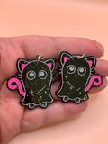 Ghostie cat earrings