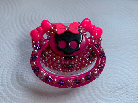 Cute skully adult decorated pacifier/binky