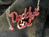 Daddy’s girl slogan necklace