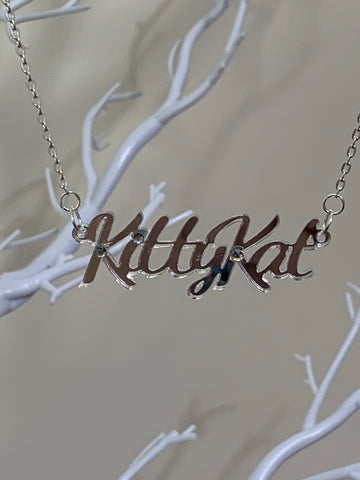 Kittykat slogan necklace