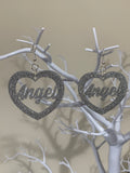 Angel slogan earrings