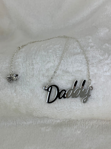 Daddy slogan necklace