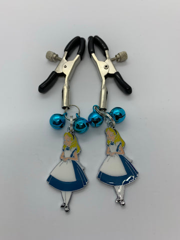 Alice (inspired) adjustable nipple clamps, with bells