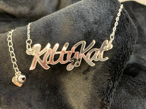 Kittykat slogan necklace