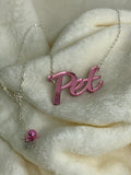 Pet slogan necklace