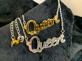 Queen slogan necklace