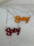 Spicy slogan necklace