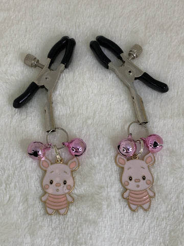 Lil piggy adjustable nipple clamps with bells
