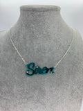 Siren slogan necklace