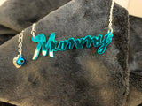 Mummy slogan necklace