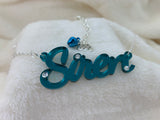 Siren slogan necklace