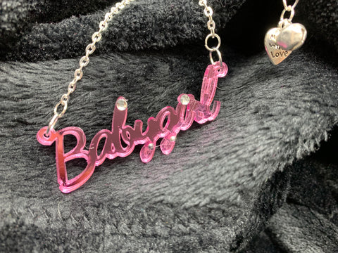 Babygirl slogan necklace