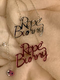Rope bunny slogan necklace