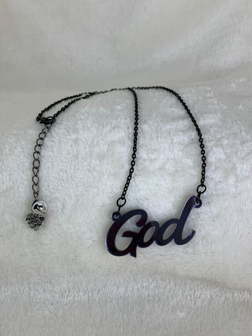 God slogan necklace
