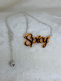 Spicy slogan necklace