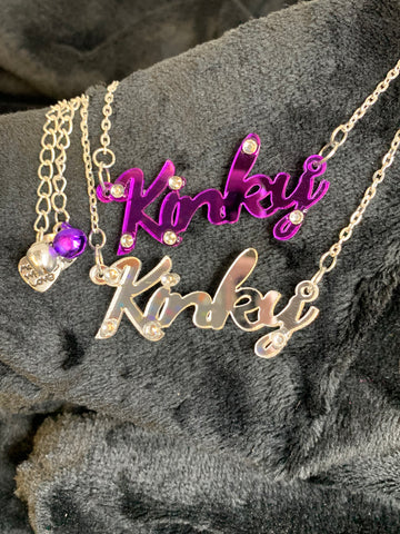 Kinky slogan necklace