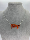 Foxy slogan necklace